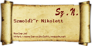 Szmolár Nikolett névjegykártya